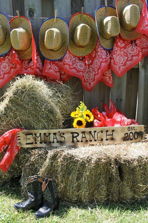 Country-Western Birthday Party Ideas | Photo 2 of 30 | Catch My Party Hoedown Party Outfit, Country Hoedown Party, Western Theme Party Decorating Ideas, Cowgirl Themed Bachelorette Party, Hoedown Party, Country Western Parties, Country Themed Parties, Cowboy Theme Party, Themed Bachelorette Party