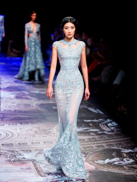 eclect-dissect: “ Michael Cinco Spring | Summer 2017 ” Ice Blue Wedding, Blue Wedding Gown, Michael Cinco Couture, Blue Wedding Gowns, Sun King, Michael Cinco, Beautiful Mermaid, Louis Xiv, Mermaid Skirt