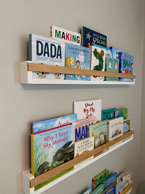 Nursery Book Shelf Kids Book Shelf Floating Shelves Wooden | Etsy Kids Book Shelves Ideas, Kids Bookshelf Wall, Bookshelf Floating Shelves, Shelves Kids Room, Kids Book Shelf, Bookshelf Floating, Wall Bookshelves Kids, Shelves Kids, Gift Ideas Kids