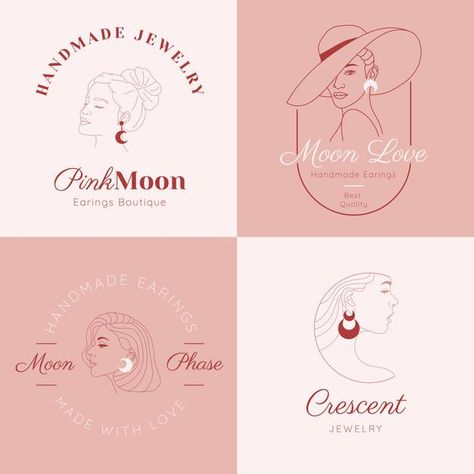 Jewelry Shop Logo Ideas, Small Business Logo Ideas Jewelry, Jewelery Logos Design Ideas, Earring Logo Design Ideas, Jewelry Logos Ideas, Handmade Accessories Logo Design Ideas, Logo Jewelry Design Ideas, Jewelry Business Logo Ideas, Logo Design For Accessories