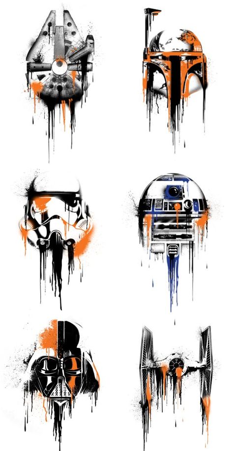 Star Wars Zeichnungen, Starwars Tattoo, Starwars Mandalorian, Star Wars Silhouette, Party Poster Design, Starwars Art, Star Wars Painting, Paintings Ideas, Tattoo Shirts