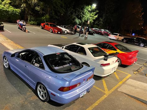 Honda Prelude Aesthetic, Car Meet Aesthetic Night, Carmeet Aesthetic, Car Meet Aesthetic, Money Trap, White Cars, Honda Civic Car, Civic Car, Car Meet