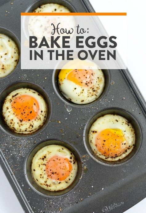 muffin tin and the oven. Baked eggs have the texture of a hard-boiled egg, but you don’t Oven Boiled Eggs, Bake Eggs, Eggs In The Oven, Creative Egg Recipes, Oven Baked Eggs, Eggs In Oven, Eggs In Muffin Tin, Ways To Cook Eggs, Baked Eggs Recipe