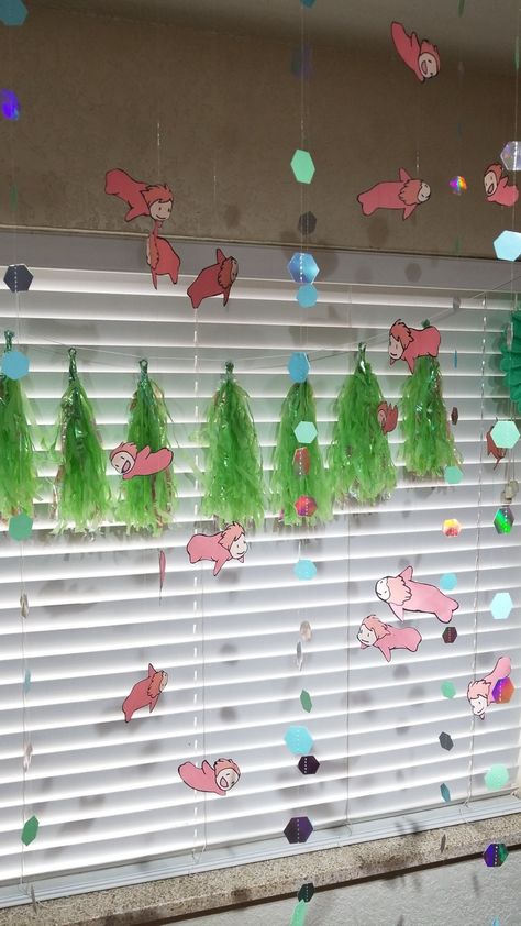 Ponyo Theme Party, Studio Ghibli Themed Snacks, Studio Ghibli Classroom Theme, Studio Ghibli Birthday Theme, Miyazaki Birthday Party, Studio Ghibli Themed Birthday Party, Studio Ghibli Themed Classroom, Studio Ghibli Gender Reveal, Studio Ghibli Bulletin Board