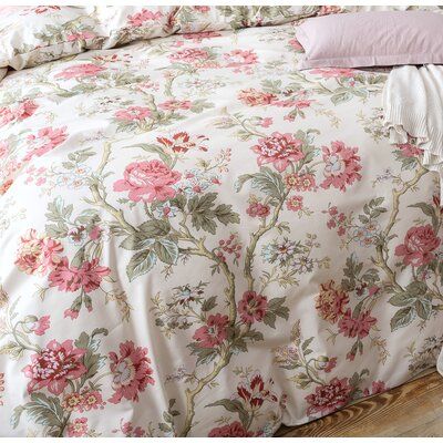 Charlton Home Haitham Peony Toile Duvet Cover Set | Wayfair Vintage Comforter Sets, Toile Duvet Cover, Pink White Decor, Nyc Room, Toile Duvet, Sweety Pie, Nyc Rooms, Toile Bedding, Bathroom Freestanding