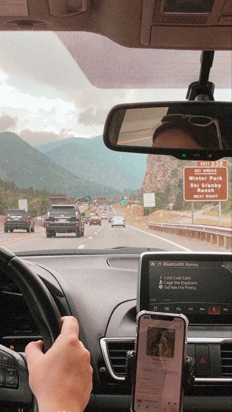 Road Trip Vision Board Pictures, Locarno, Roadtrip Vision Board, Road Trip In Car, Travel Aesthetic Colorado, Road Trip Asthetics Photos, Roadtrip Vibes Aesthetic, Colorado Trip Aesthetic, Trip Planning Aesthetic