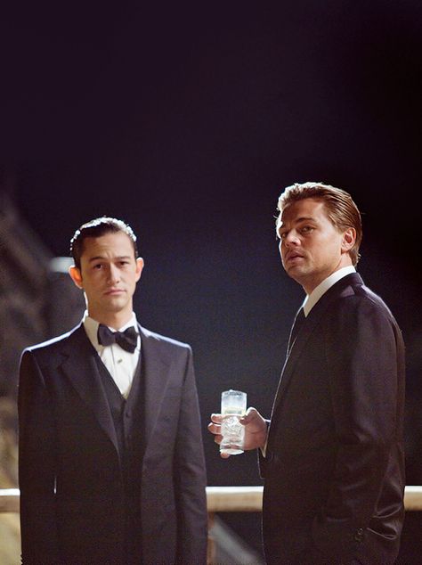 Joseph Gordon-Levitt and Leonardo DiCaprio portray the characters of Arthur and Dominick "Dom" Cobb respectively in the movie "Inception"...... Joseph Gordon Levitt, Tumblr, Leonardo Dicaprio Inception, Inception Movie, Nolan Film, Joseph Gordon, Leo Dicaprio, Moving Pictures, Iconic Movies