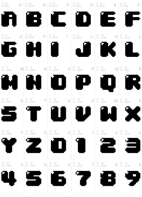 04b_30 Free Pixel Font 2024 Font, Video Game Font, Letras Cool, Font Love, Font Bubble, Font Tattoo, Font Vintage, Bubble Font, Game Font