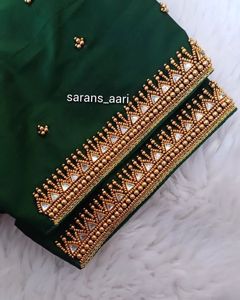 Khatali Work Blouse Designs New, Saree Blouse Aari Work Designs, Simple Aariwork Blouse Design, Simple Blouse Designs Aari Work, Aariwork Blouse Designs, Very Simple Aari Work Blouse Design, Bridal Aari Work Blouse, Simple Aari Work Blouse Design, Simple Aari Work