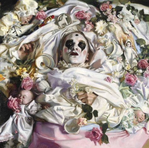 On this episode of the Savvy Painter Podcast, host Antrese Wood interviews the young artist Teresa Oaxaca. | Contemporary art portraits, figurative contemporary art, oil painters, oil paintings, modern portraits, fine art contemporary. Oaxaca, Oaxaca Art, Teresa Oaxaca, Tom Bagshaw, Pierrot Clown, Favorite Paintings, Fine Art Portraiture, Fine Art Painting Oil, Fallen Angels