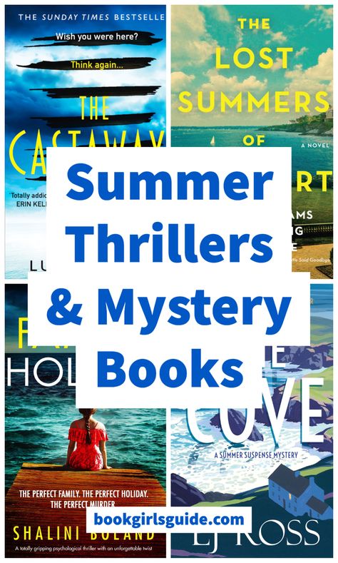 Summer Mystery Books & Beach Thrillers Summer Thriller Books, Best Suspense Books, Summer Book Recommendations, Mystery Books To Read, Mystery Books Worth Reading, Good Thriller Books, Best Mystery Books, Best Christmas Books, Best Beach Reads