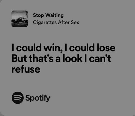 Ciggarates After S, Concert Captions, Spotify Quotes, Story Lyrics, Love Sound, Stop Waiting, Music Taste, Favorite Lyrics, Just Lyrics