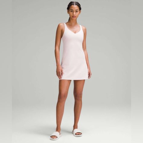 Questions? Leave A Comment Below! Align Dress, Lululemon Dress, Jumper Short, Lululemon Align, Tennis Dress, Back Women, Shelf Bra, A Dress, Long Tops