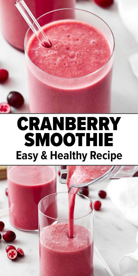 Healthy cranberry smoothie Cranberry Recipes Gluten Free, Cranberry Recipes Healthy, Cranberry Smoothie Recipes, Cranberry Smoothie, Nutribullet Smoothies, Cranberry Drinks, Juice Smoothies Recipes, Best Smoothie Recipes, Fat Burning Smoothies