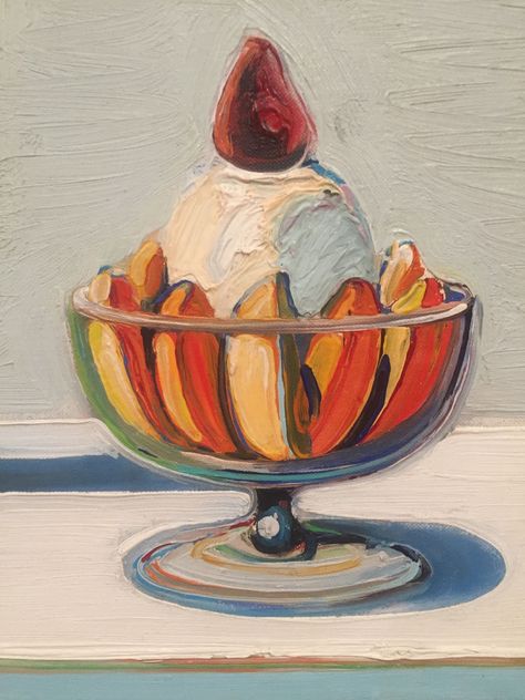 Printmaking, Paintings, Wayne Thiebaud Art Lesson, Wayne Thiebaud Cakes, Wayne Thiebaud Paintings, Wayne Thiebaud, Paintings And Drawings, Art Lesson, Ice Cream