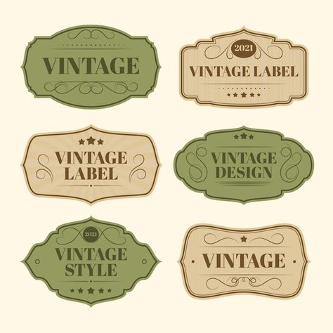 Free vector paper style vintage label co... | Free Vector #Freepik #freevector #geometric-template #label-template #vintage-label #background-pack Vintage Labels Printables Free, Vintage Labels Printables, Free Label Templates, Vintage Scrapbook Paper, Etiquette Vintage, Label Shapes, Coffee Label, Soap Labels, Labels Printables Free