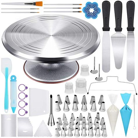 Ruang Studio Musik, Tools For Baking, Cake Turntable, Cake Leveler, Baking Gadgets, Decoration Patisserie, Cupcake Cookie, Baking Equipment, Cake Decorating Kits