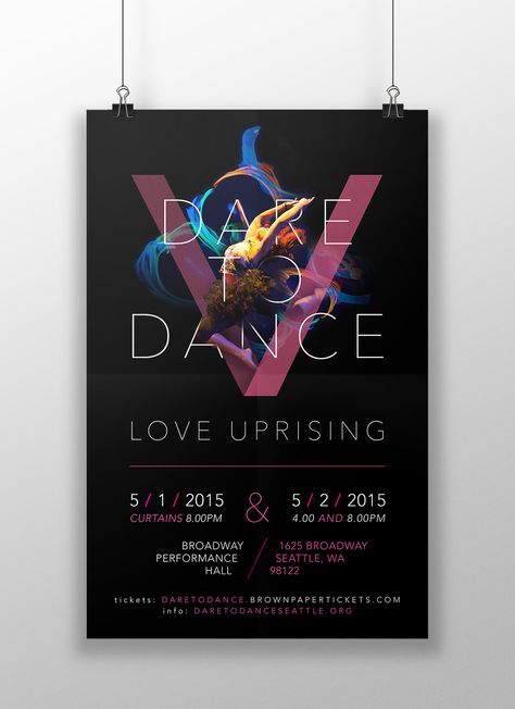 "dare to dance: five" event - performance poster // 2015 © byron a. gronseth Awardees Poster Design, Poster Dance Ideas, Dance Event Poster Design, Dance Concert Poster, Dance Show Poster, Dance Poster Design Graphics, Dance Workshop Poster, Dance Flyer Design, Fashion Event Poster