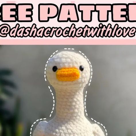 Amigurumi Patterns, Goose Pattern, Amigurumi Gift, Instagram Pattern, Crochet Fish, Crotchet Patterns, Diy Yarn Crafts, Silly Goose, Plushie Patterns