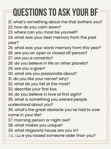 100 Questions to Ask Your Boyfriend | Gallery posted by Staci York | Lemon8 Questions For Your Crush, Things To Ask Your Boyfriend, Questions For Your Boyfriend, Hard Questions To Ask, Boyfriend Test, Text Conversation Starters, 100 Questions To Ask, Boyfriend Questions, Truth Or Truth Questions