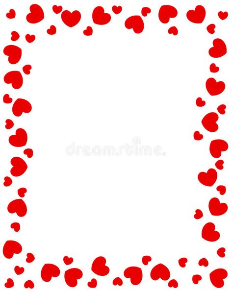 Red hearts border stock vector. Illustration of hearts - 12542331 Hearts Border Design, Valentines Day Frames Design, Love Border Design, Heart Border Frame, Heart Border Design, Valentines Day Border, Valentines Day Designs, All About Me Printable, Heart Border
