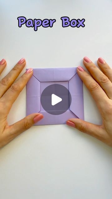 Paper Crafts Diy Cute, Origami Box Easy With Lid, Paper And Tape Crafts, Folded Paper Flowers Simple, Diy Crafts To Do With Paper, Index Card Origami, Small Origami Box Easy, How To Make Paper Ball, Cute Ways To Fold Paper