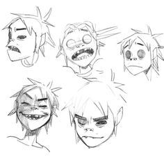 2d Gorillaz Drawing Sketches, 2 D Gorillaz Drawing, 2d Sketch Gorillaz, 2d Drawing Gorillaz, 2d Gorillaz Sketch, Jamie Hewlett Art Gorillaz, How To Draw 2d Gorillaz, Gorillaz Fan Art 2d, Jamie Hewlett Art Style