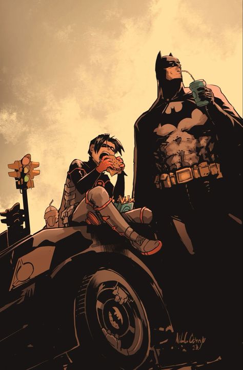 #DC #DCComics #batmanfamily #batman #robin #batmanandrobin Batman Comic Cover, Robin Comics, Robin Dc, I Am Batman, Univers Dc, Comic Characters, Batman Funny, Batman Wallpaper, Arte Dc Comics