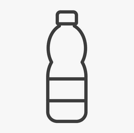 Plastic bottle outline icon. Vector illustration. Beverage symbol How To Draw A Water Bottle, Plastic Bottle Drawing, Bottle Drawing Easy, Plastic Bottle Illustration, Bottle Outline, Water Bottle Drawing, Bottle Icon, Bottle Vector, Bottle Illustration