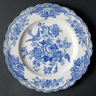 Crown Ducal Bristol Blue Luncheon Plate, Fine China Dinnerware Blue Flowers & on PopScreen Blue China Patterns, Fine China Patterns, Crown Ducal, Fine China Dinnerware, Painted Ceramic Plates, Blue Dinnerware, Patterned Plates, China Blue, China Design