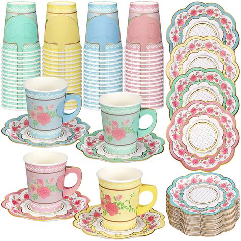 Tea Party Themed Birthday, Tea Party Birthday Ideas, Goose Birthday, Aurora Birthday, Tea Sets Modern, Shabby Chic Tea Party, Paper Tea Cups, Tea Party Supplies, Vintage Tea Parties