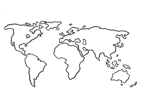 iLovetoCreate World Map Template, Blank World Map, World Map Printable, Globe Tattoos, World Map Mural, Watercolor World Map, Map Tattoos, Map Murals, Diy Tattoo