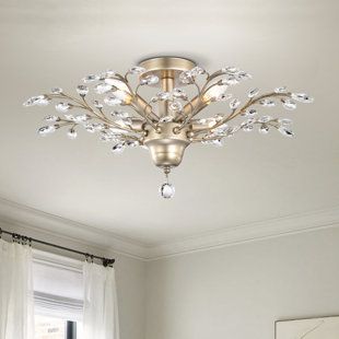 Mountain Lighting, Flush Mount Chandelier, Stone Harbor, Geometric Chandelier, Chandelier Bedroom, Crystal Lighting, Light Fixtures Flush Mount, Light Bulb Types, Silver Crystal