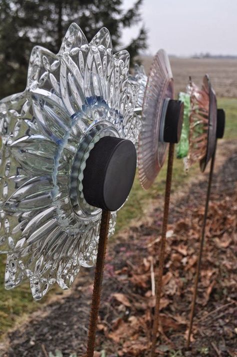 Recycled garden art