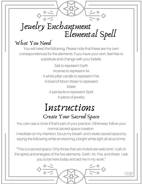 Enchant An Object Spell, Spells For Jewelry, Enchant A Necklace Spell, Enchanting An Object Spell, Charming Jewelry Witchcraft, Jewelry Enchantment Spell, Enchanting Jewelry Spell, Enchanting Items Witchcraft, How To Create A Spell