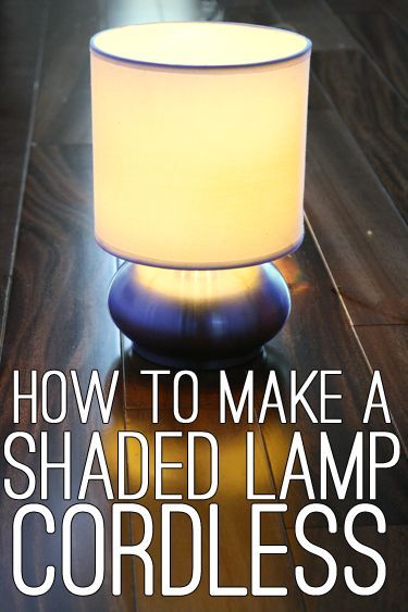 I will have lamps in the middle of my no-mans-land (no-outlets-land) living room, darn it! l How to make a lamp run on batteries: tutorial with easy, cheap step-by-step instructions! Upcycling, Make A Lamp, Cordless Lamps, Lighting Plan, Easy Cheap, Diy Lamp, Décor Diy, Lampe Led, Lighting Ideas