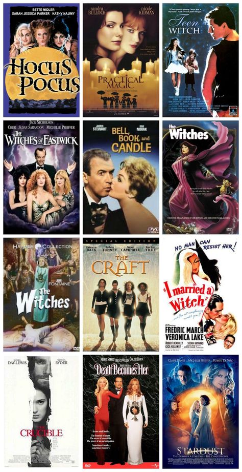 My Favorite Things: Fall Movie Bucket List // 2015 Movies With Witches, Movies For Witches, Best Witchy Movies, Aesthetic Fall Movies, Witches In Movies, Witchy Movies To Watch, Cute Halloween Movies, Fall Witchy Aesthetic, Witchy Movies List