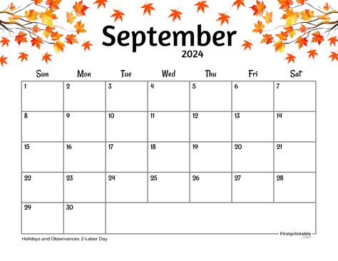 September 2024 Calendar Printable, Monthly Calendar Printable 2024, September Calendar 2024, September 2024 Calendar, Printable Calendar 2024, September Calender, September Monthly Planner, Blank Monthly Calendar Printable Free, Monthly Calendar Design