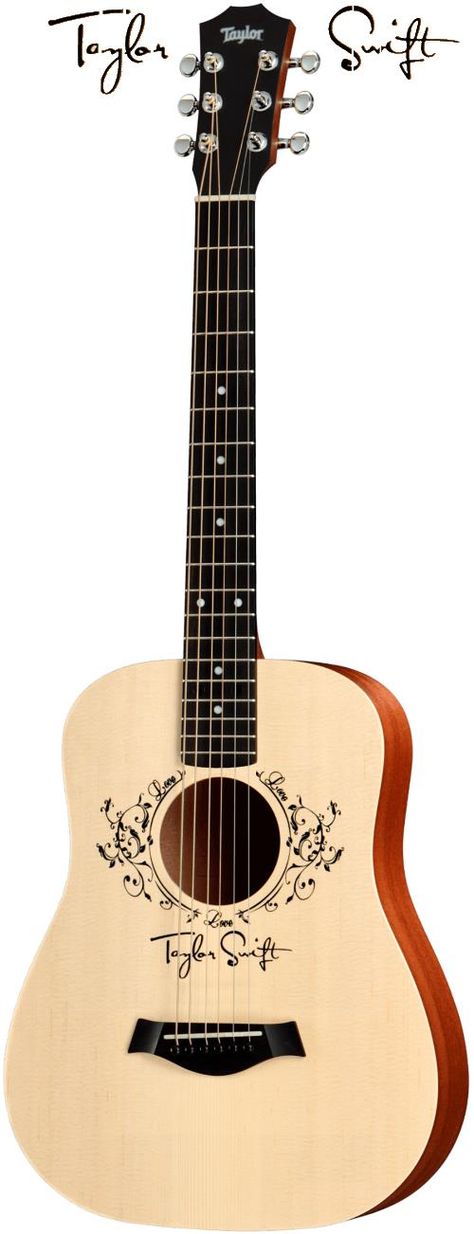 Small Guitar, Acoustic Guitar Cake, Taylor Swift Guitar, Young Taylor Swift, Guitar Guy, Taylor Guitars Acoustic, Baby Taylor, Taylor Guitar, Taylor Guitars
