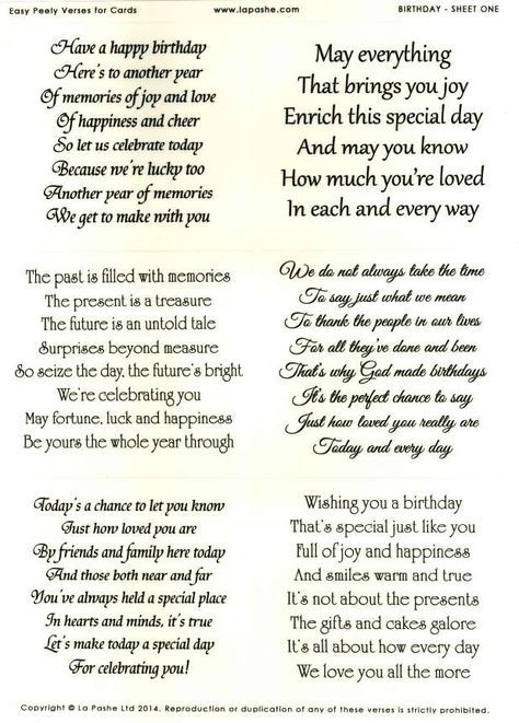 What To Say Inside A Birthday Card, Card Inserts Printable, Thing To Write In A Birthday Card, Writing Birthday Cards, Birthday Card Verses For Brother, Inside Cards Ideas Birthday, Birthday Sentiments Messages, Birthday Card Sentiments Messages, Birthday Cards Inside Messages