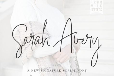 Introducing the new Sarah Avery Script Font is a gorgeous font with 96 trendy ligatures, though letters in this font already connect beautifully Add a hand written touch to your magazine Elegant Graffiti, Poster Handwriting, Creative Typeface, Vintage Cursive, Branding Feminine, Graffiti Fashion, Handwriting Logo, Packaging Photography, Diy Label