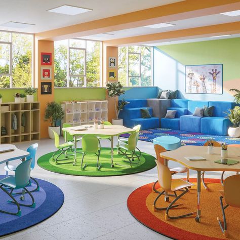 Daycare Furniture | Preschool Furniture | Becker's Home Daycare Rooms, Church Nursery Decor, Daycare Furniture, Classroom Carpets, Daycare Rooms, Preschool Furniture, Classroom Interior, Daycare Design, Start School