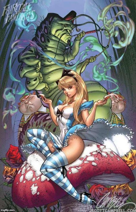 J Scott Campbell, Alice In Wonderland, Disney, Art, Scott Campbell, Deviantart