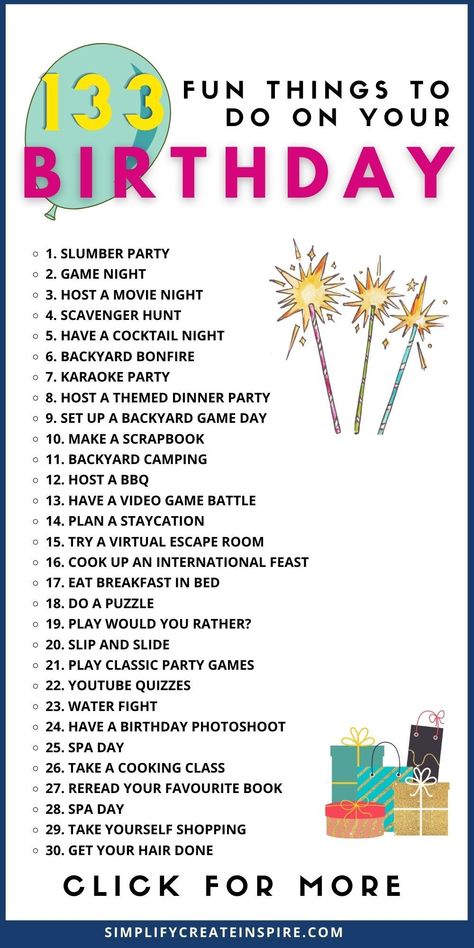 Bday Plan Ideas, Places To Do Your Birthday, Things To Do With Your Friends On Your Birthday, Things You Need For A Birthday Party, 20th Birthday Ideas Activities, Where To Celebrate Birthday Ideas, Ideas For Your Best Friends Birthday, What To Do On Your Birthday With Friends Party Ideas, Things To Do On Ur Birthday Party Ideas