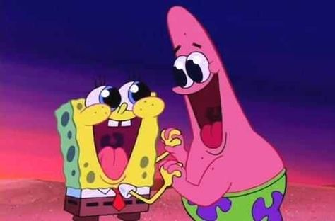 Friendship Love Images, Squidward Dancing, Spongebob Und Patrick, Spongebob Happy, Spongebob Best Friend, Patrick Spongebob, Spongebob Drawings, Spongebob Patrick, Pineapple Under The Sea
