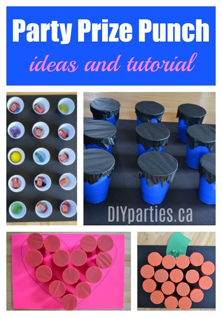 These prize punches are easy and inexpensive to make and the perfect addition to any DIY party. #DIYparties #prizepunch #dollarstorecrafts Punch A Prize Diy, Punch Gift Game, Punch Out Game, Party Game Prizes, Party Punches, Fundraising Games, Kids Punch, Party Prizes, Nerf Party