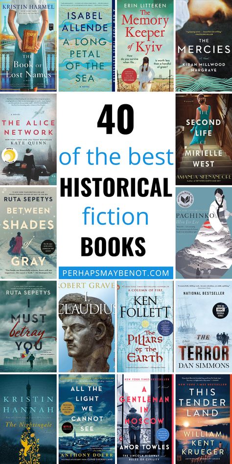 Leap into the folds of history and feast your imagination on diverse eras and cultures with our compilation of 40 top-rated historical fiction books. These riveting tales offer more than just escapism; they breathe life into forgotten epochs, painting vibrant pictures of the past with mesmerizing narratives. Ready to embark on an exhilarating journey through time? Keep reading. Epic Time, Best Book Club Books, Best Historical Fiction Books, Fiction Books Worth Reading, Best Historical Fiction, Book Club Reads, Winter Books, Books You Should Read, Historical Fiction Books