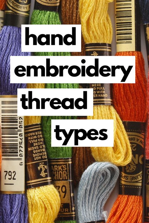 Couture, Best Thread For Hand Embroidery, Best Embroidery Thread, Types Of Threads For Embroidery, Hand Embroidery Thread Types, How To Tie Off Embroidery Thread, How To Start Embroidery Thread, Emboirdery Stitches, Cool Embroidery Ideas