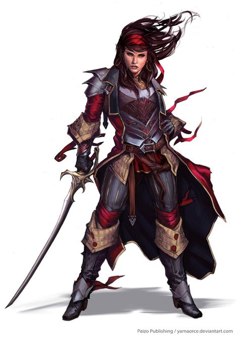 Chelish Captain Human Warrior, Female Pirate, Black Armor, Hot Hero, Pathfinder Character, Female Fighter, Pirate Woman, Dungeons And Dragons Characters, Wild Hunt