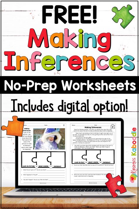 3rd Grade Inference Activities, Inference Task Cards Free, Social Inferencing Activities, Inferencing Activities Middle School, Inferencing Activities 2nd Grade, Making Inferences 2nd Grade, Inferring Activities, Inferencing Pictures, Inferences Activities